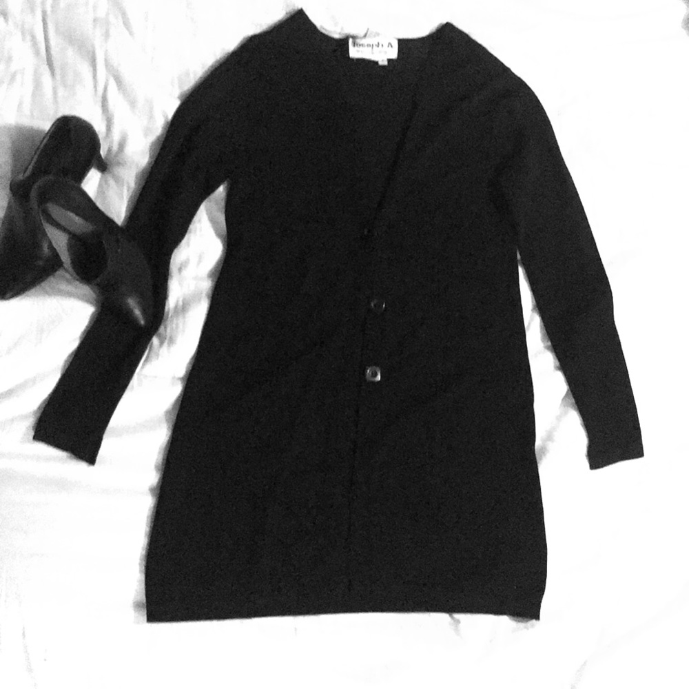 Black long cardigan